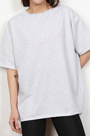 Kadın Düz Oversize T-Shirt