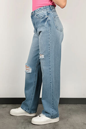 Kadın Likrasız Wide Leg Jean