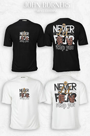 Erkek Ön Arka Never Baskılı 2`li T-Shirt Fırsatı