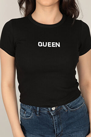 Kadın Queen Nakışlı T-Shirt