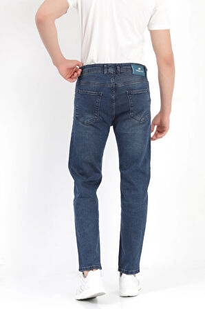 Erkek Kimyasal Mavi Regular Fit Likralı Jean - 5129