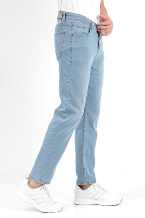 Erkek Buz Mavi Regular Fit Likralı Jean - 5129