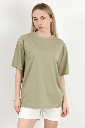 Kadı Bisiklet Yaka Pamuklu Basic T-Shirt Beyaz -925001