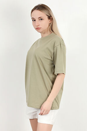 Kadı Bisiklet Yaka Pamuklu Basic T-Shirt Beyaz -925001