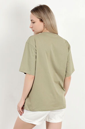 Kadı Bisiklet Yaka Pamuklu Basic T-Shirt Beyaz -925001