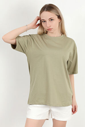 Kadı Bisiklet Yaka Pamuklu Basic T-Shirt Beyaz -925001