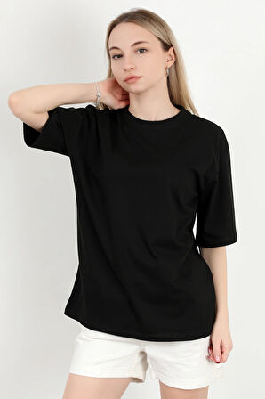 Kadı Bisiklet Yaka Pamuklu Basic T-Shirt Beyaz -925001