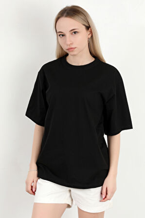 Kadı Bisiklet Yaka Pamuklu Basic T-Shirt Beyaz -925001