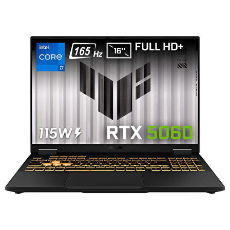 ASUS TUF Gaming F16 FX608JMR i7-14650HX 8-GBDDR5 512 GB SSD  RTX5060 8GB-GDDR7-115W) 16″ WUXGA 165Hz IPS FreeDos FX608JMRAT2