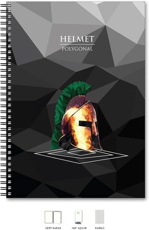 A4 Defter Kareli 200 syf Kask Polygonal
