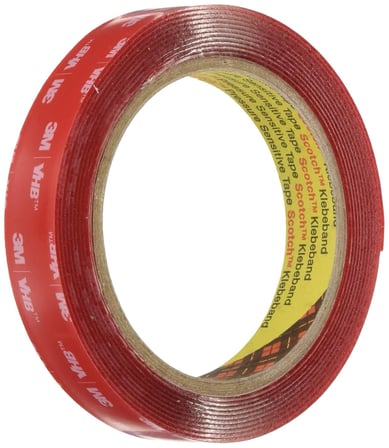 3M 4910F Montaj Yapışkan Bant Çift Taraflı - Neredeyse Görünmez Yapışkan Tabakalı Şeffaf Malzemelerin Yapıştırılmasını Sağlar - 19 mm x 3 m, Şeffaf, 1,0 mm (1'li Paket)