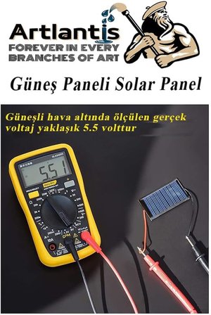Güneş Paneli Solar Panel 6X6 Cm 5.5 Volt 100 Ma 1 Adet Güneş Enerjisi Okul Sınıf Deney Çalışmaları 60X60 Mm