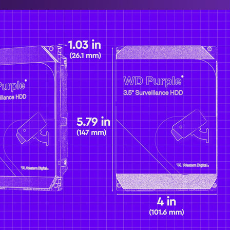 Western Digital 2TB Mor Gözetim Dahili Sabit Disk HDD - SATA 6 Gb/s, 64 MB Önbellek, 3.5" - WD23PURZ