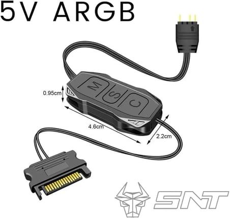 SNT AR-01 ARGB Kontrolcü Controller Denetleyici 5v 3pin SATA Güç Beslemeli 1 Port