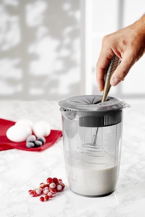 Kapaklı Mikser Blender Kabı 1 Litre Sıçratmayan Çırpma Mikser Kabı, Kapaklı Çırma Kabı [Asorti]