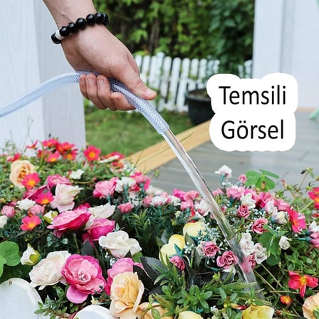15 METRE Örgülü Şeffaf Bahçe Hortumu Dayanıklı 3 Katlı Sağlam Su Sulama Yıkama Hortum 12.5 mm 1/2"