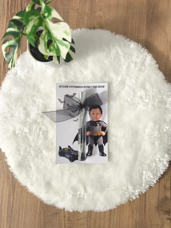 Pamuğum Atelier Kişiye Özel Fotoğraflı Yarasa Adam 10 ml Sprey Kolonyalı Doğum Günü Hediyeliği (25 Adet)