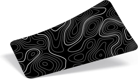 90X40 CM XXL Gaming Mouse Pad [High Density Hybrid Kumaş] [Kaymaz Taban] [Yüksek Çözünürlüklü Baskı] Fare Altlığı Oyuncu Mousepad (Siyah İzohips)