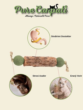 Catnipli Matatabi Stick – Kedi Diş Kaşıyıcı Oyuncak