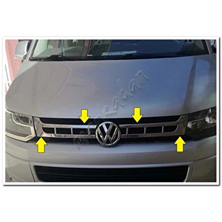 WOC Chrome VW T5 Caravelle Krom Ön Panjur 2010-2014 2 Parça Paslanmaz Çelik