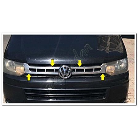 Markadan VW T5 Multivan Krom Ön Panjur 2010-2014 2 Parça Paslanmaz Çelik