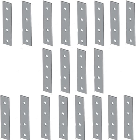 Mobilya, Dolap Yatak Duvara Sabitleme Bağlantı Aparatı Demiri Düz Gönye 1,5cm X 5 cm (20 ADET)