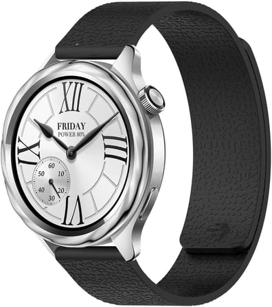 Xiaomi Watch S1 / S1 Active / S2 / S3 / S4 İle Uyumlu 22Mm Desenli Manyetik Spor Kordon Siyah