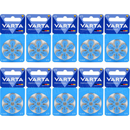 Varta 675 Numara Işitme Cihaz Pili 6X10 (60 Adet)