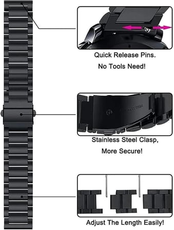 Huawei Watch Gt/gt2/gt2e/gt2 Pro/gt3/gt3 Pro/watch 3/3 Pro Paslanmaz Çelik Metal Kordon