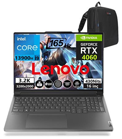 Lenovo Thinkbook 16PG4 IRH Intel Core i9-13900H 32GB DDR5 1TB SSD RTX4060 8GB 16 inç 3.2K (3200×2000) 165Hz Freedos Gaming Laptop 221J8003CTR02+WeblegelsinÇanta