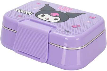 Wiggle Bento Lunchbox Kuromi Tek Katlı 2 Bölmeli Paslanmaz Çelik Sefer Tası
