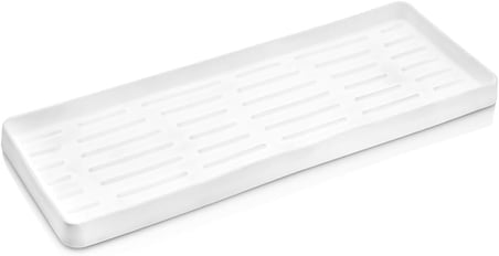 Silikon Yağdanlık Yağlık Standı Altlık,Çok Amaçlı Organizer Sunumluk,Sabunluk Altlığı, 26X10 Cm Beyaz