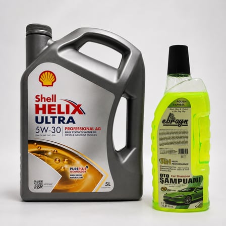 SHELL HELİX ULTRA PRO AG 5W-30 5 Litre + Oto Şampuan 1000 ml