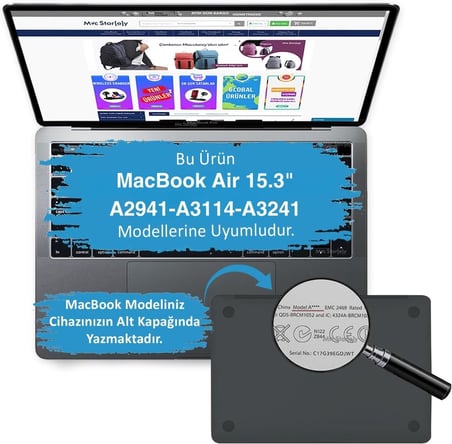 MacBook Air 15.3 inç Touchpad Trackpad Koruyucu Sticker Uyumlu M2 M3 M4 Mat Ultra İnce Çizilme Önleyici Yıldız Işığı Karışık