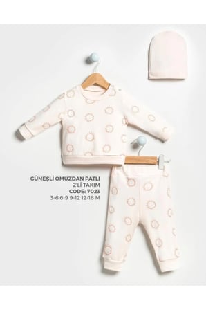 %100 Organi̇K Gunes Desenli̇ Sapkali 2’Li̇ Takim