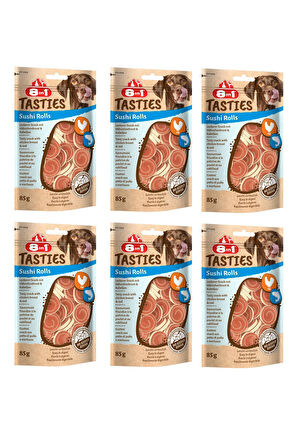 8in1 Tasties Sushi Rolls Tavuk ve Balıklı Köpek Ödülü 85 Gr. X 6 Adet