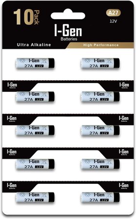 27A Pil 10'lu Paket 12V MN27 PİL (27A / A27 / L828)