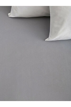 Gri 120x200 (ARA BOY) Penye Lastikli Çarşaf