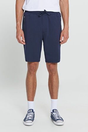 Standart Fit Normal Kesim Pamuklu Cepli Esnek Örme Şort