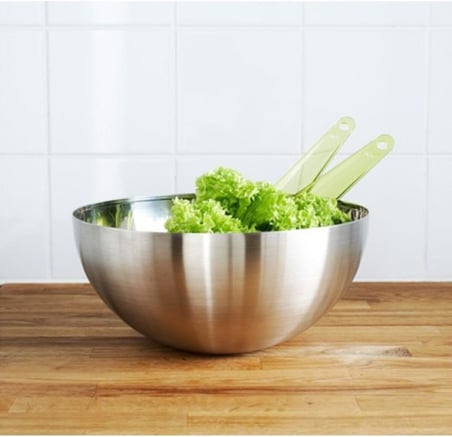 Salata Kasesi "Paslanmaz Çelik Kase BLANDA BLANK" Servis Kasesi 20 cm Çapında, Yakl. 20,32 cm)