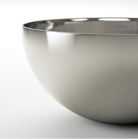 Salata Kasesi "Paslanmaz Çelik Kase BLANDA BLANK" Servis Kasesi 20 cm Çapında, Yakl. 20,32 cm)