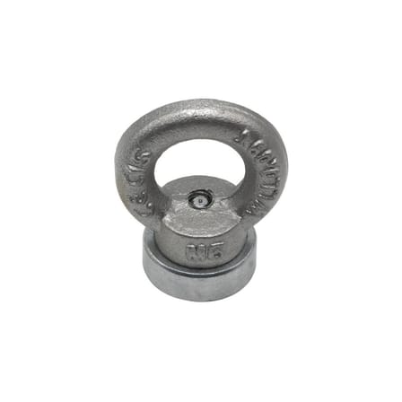 Çok Güçlü Deniz Mıknatısı - Fishing Magnet - Neodyum Daimi Çelik Mıknatıs - Halkalı Pot Mıknatıs - Nikel Kaplı - Paslanmaz - Kararma Yapmaz - Tuzlu Suya Dayanıklı (Ø25 mm (15 kg))