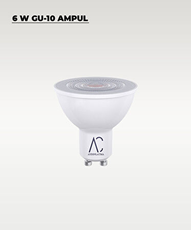 6W GU10 Led Ampul 3200K Sarı Işık 10 Adet