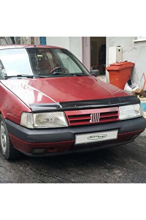 Fiat Tempra Ön Kaput Koruma Rüzgarlığı 3mm Akrilik (ABS) Parlak Siyah Deflektör 1989-2000