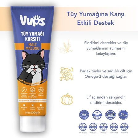 Kedi Malt Macunu 3’lü Tam Bakım Seti 3x100 gr