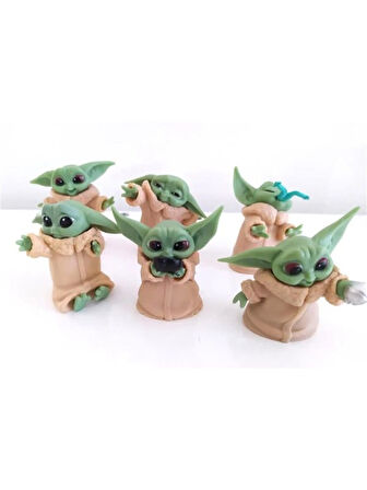 Star Wars 3D Baby Yoda Mini Figür Oyuncak 6cm 1 adet