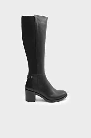 Hakiki Deri Topuklu Kadın Çizme