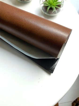 Varan Tekstil Taba Renk Yapışkanlı Suni Deri 100 x 140 cm