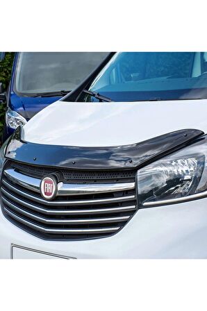 Fiat Talento Ön Kaput Koruma Rüzgarlığı 3mm Akrilik (ABS) Parlak Siyah Deflektör 2016->