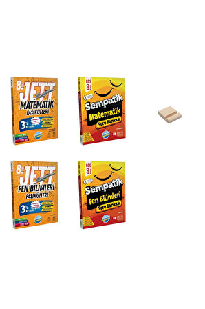 LGS 8. Sınıf Matematik ve Fen Bilimleri JETT Fasiküller ve Soru Bankası 4lü Set